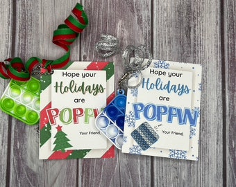 PRINTABLE Hope your Holidays are Poppin'. Gift tags for students, friends, and more.  Two different designs are included.