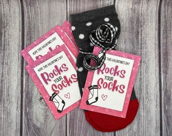 Rock Your Socks Valentines- Perfect for Coworkers & Friends!