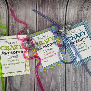 DRUCKBARE Crazy Stroh Mitbringsel - Geburtstag, Abschlussfeier, Dusche, & Mehr!
