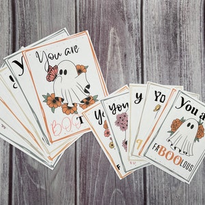 AFDRUKBARE Boo Boho Ghost bevestigingskaarten - Twee zijden inbegrepen - perfect voor leraren, ouders, adviseurs, vrienden en meer!