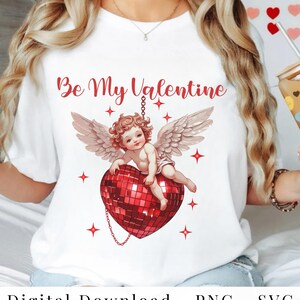 Be My Valentine PNG Cupid Valentines Png  Valentines Cupid Png Retro Valentines Png Heart Png Love Png Valentine Love Png Instant Download