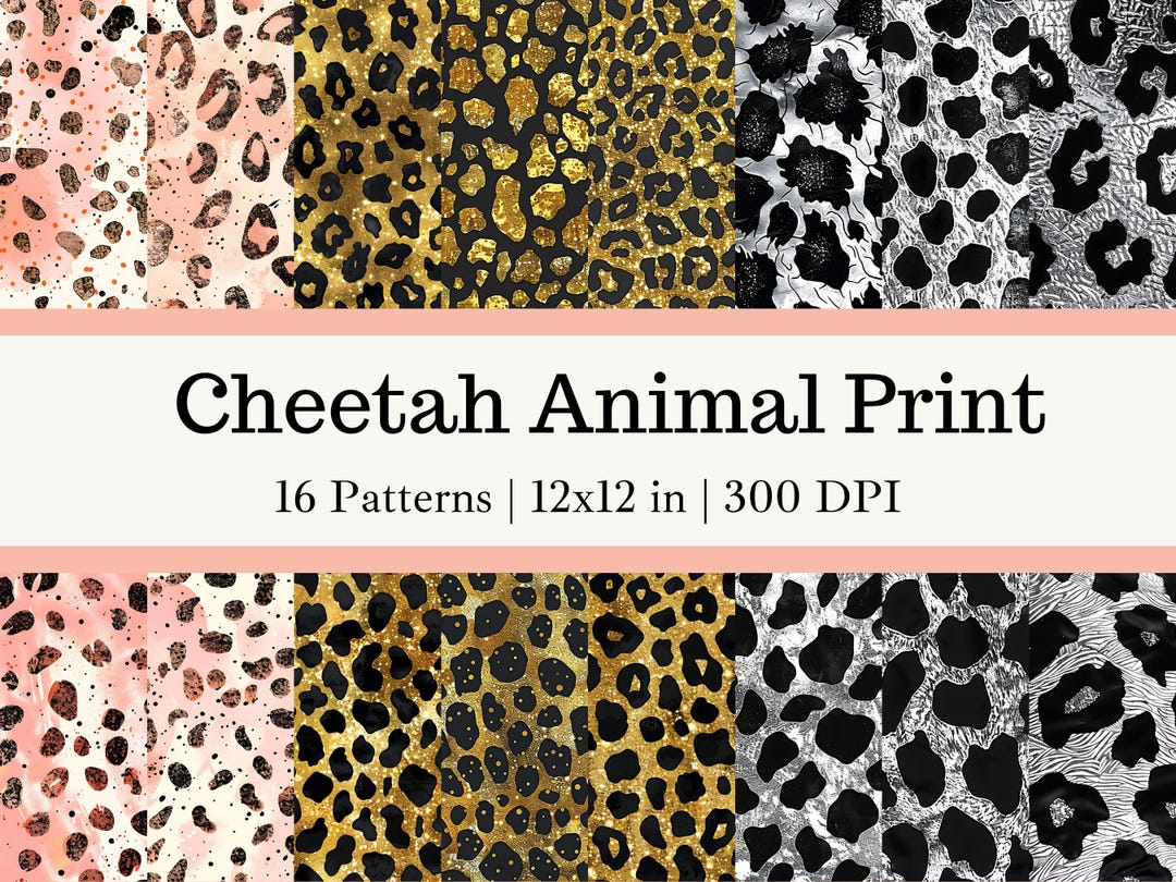 Cheetah Seamless Pattern Cheetah Digital Paper Cheetah Wallpaper ...