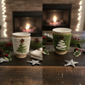 Crochet Mug, Cozy Pattern, Kaffeetassenwärmer, schnelles und Einfaches DIY- Häkelgeschenk. Auf Deutsch und Englisch. Anleitung PDF
