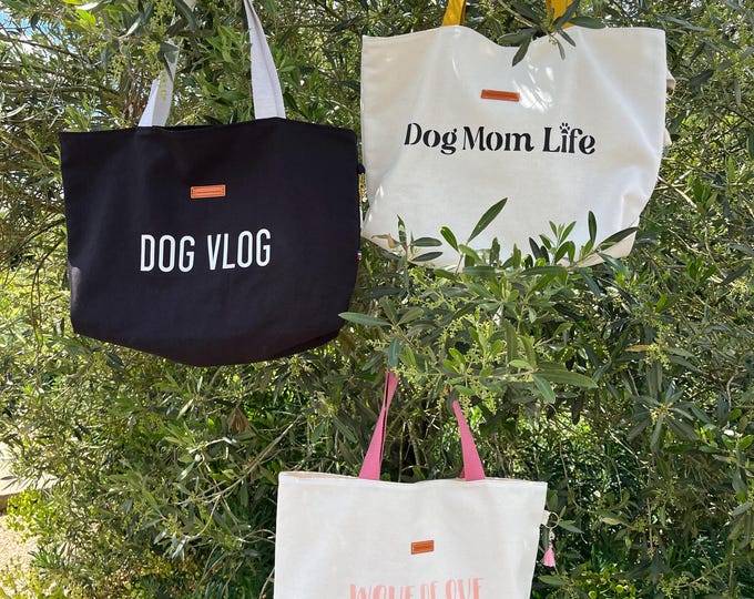 Featured listing image: Cani'Cabas Bag - Tote Bag - Dog Mom Bag - Personalized Bag