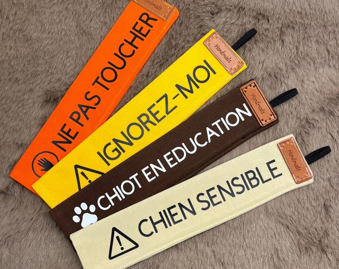 Featured listing image: Dog leash sleeve / Dog leash cover / Do not touch / No petting / Needs space