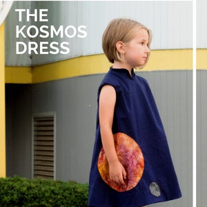Child Party Dress PDF Sewing Pattern The Kosmos Dress Sized 18m-12y image 2