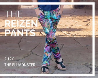 Child Pants PDF Sewing Pattern, The Reizen Pants Sized 2y to 12y