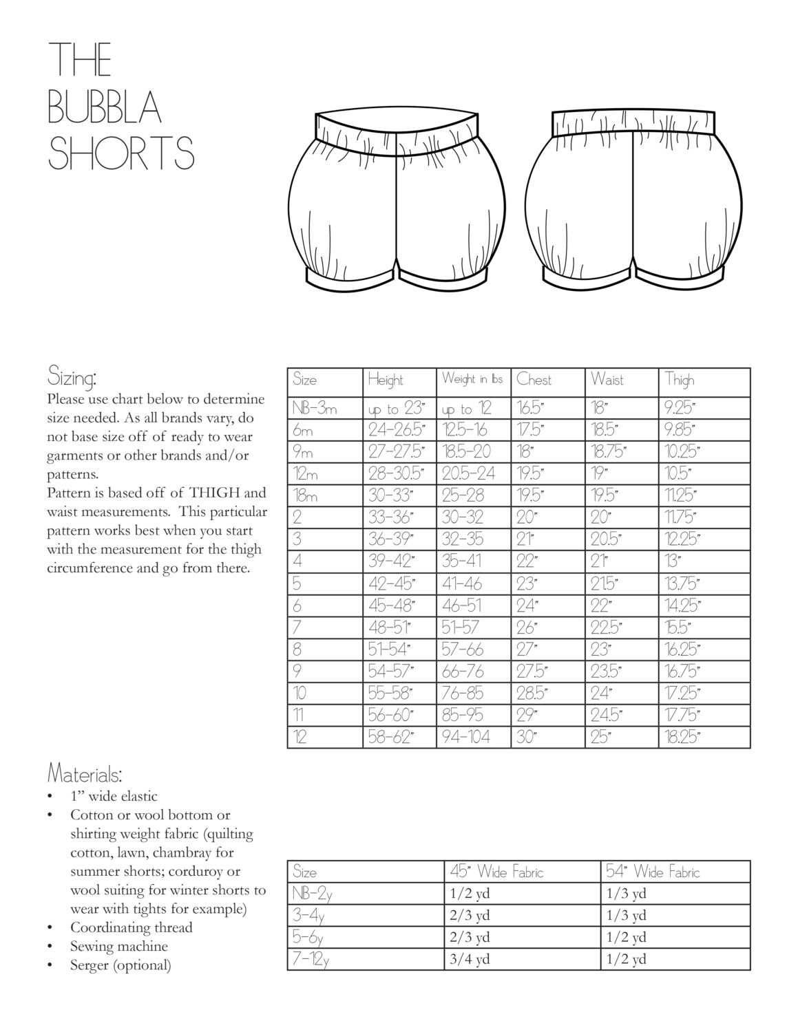 Bubbla Shorts PDF Sewing Pattern NB12Y Girl Shorts Pattern Etsy Canada