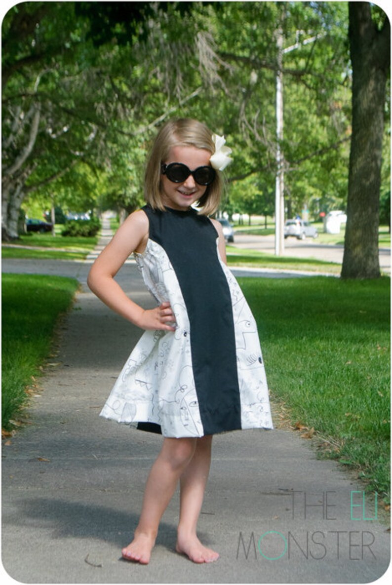 Child Party Dress PDF Sewing Pattern, The Dadaïsme Dress Sized 12m-12y image 5