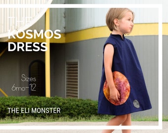 Child Party Dress PDF Sewing Pattern The Kosmos Dress Sized 18m-12y