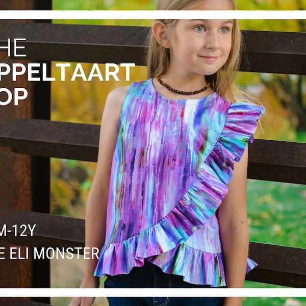 Child Blouse PDF Sewing Pattern, The Appeltaart Top Sized 18m to 12y