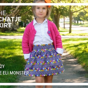 Child Maxi, Midi and Knee Length Skirt PDF Sewing Pattern, The Schatje Skirt Sized 1 to 12