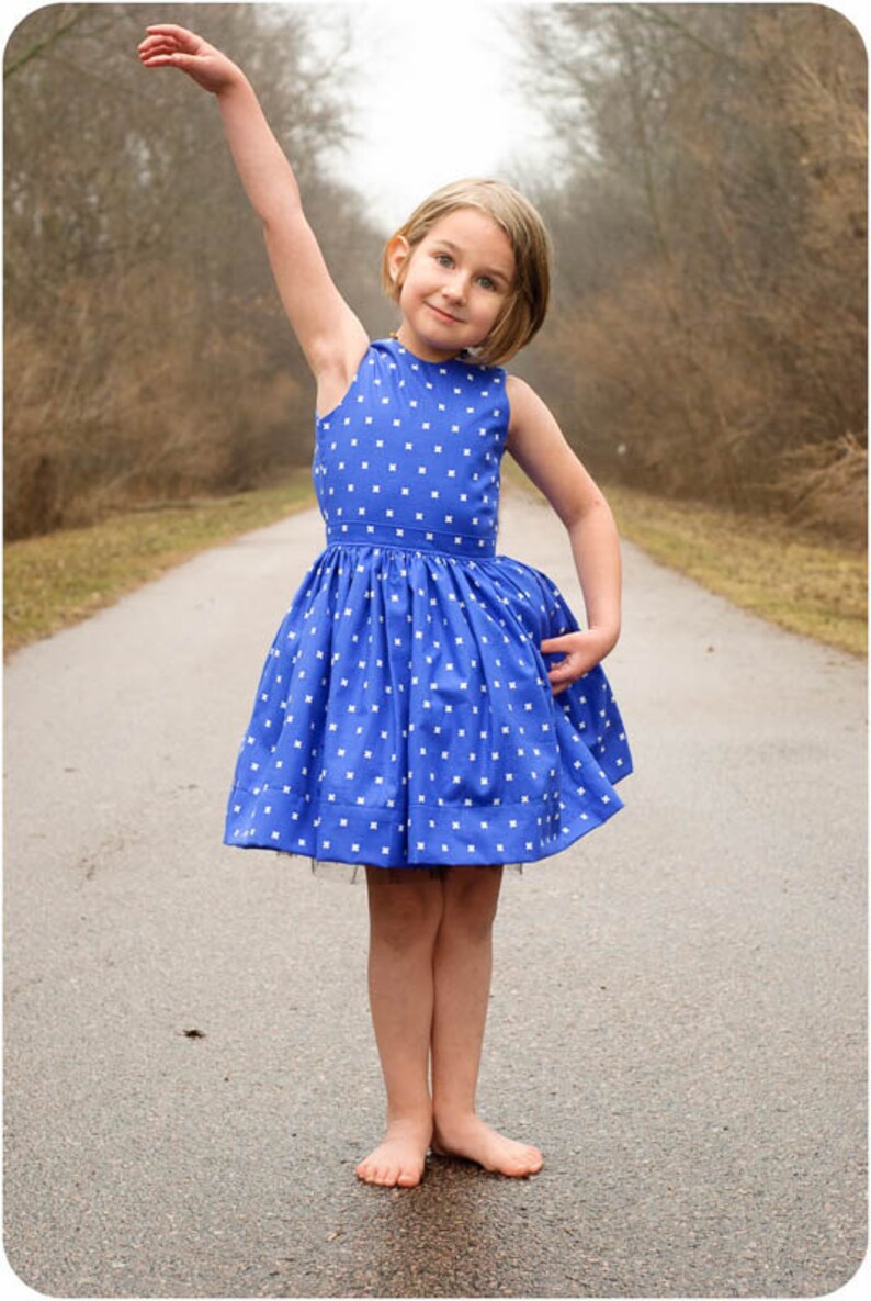 Girl Dress PDF Sewing Pattern, The Appelstroop Dress Sized 18mo to 12y image 4