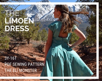 The Limoen Dress PDF Sewing Pattern Sizes 3Y-16T