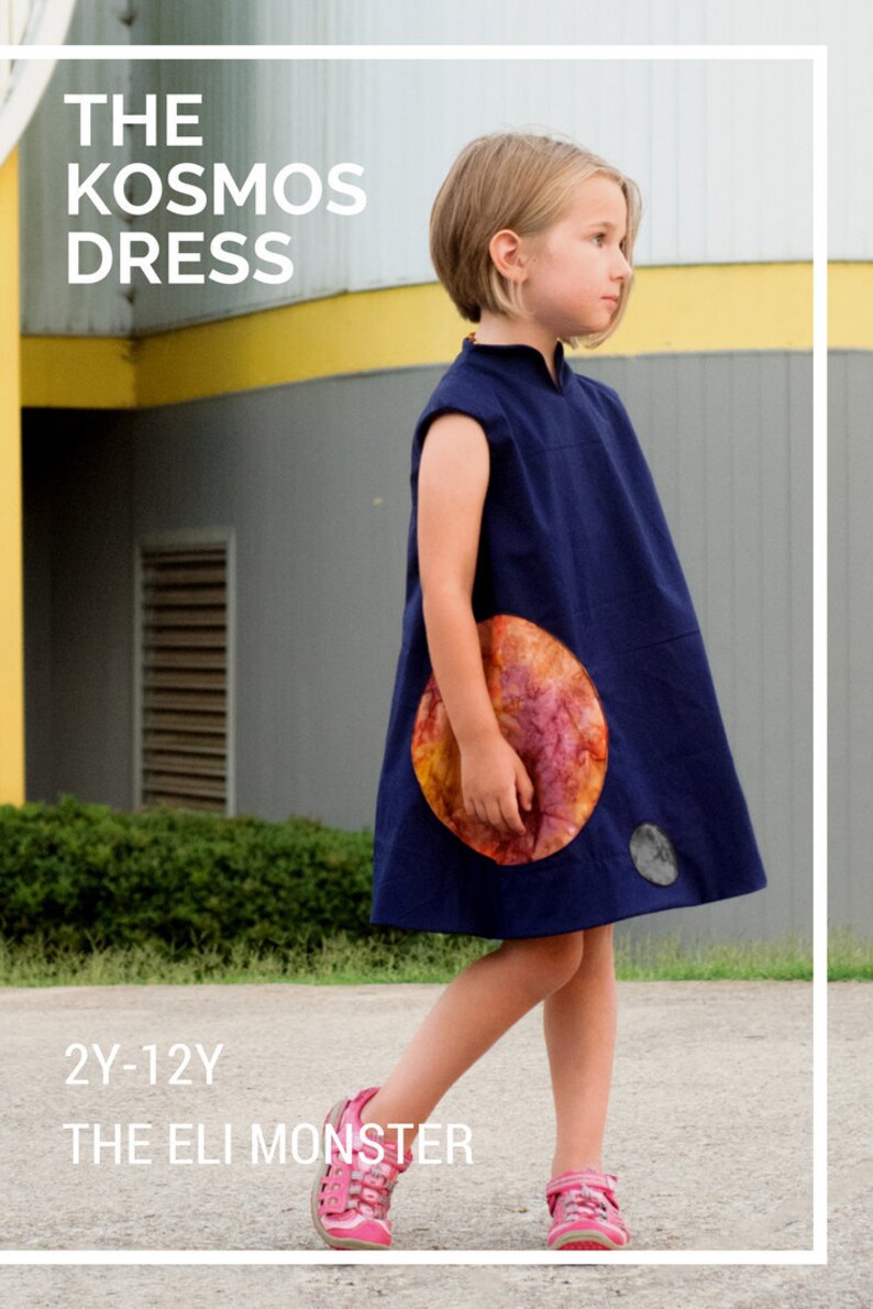 Child Party Dress PDF Sewing Pattern The Kosmos Dress Sized 18m-12y image 2