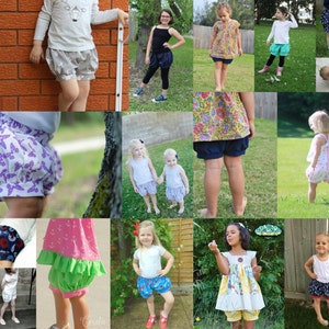 Bubbla Shorts PDF Sewing Pattern, NB-12Y, Girl Shorts Pattern, Child ...