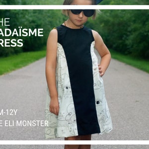 Child Party Dress PDF Sewing Pattern, The Dadaïsme Dress Sized 12m-12y image 1