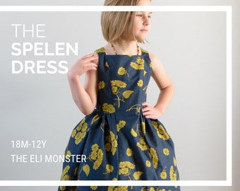 The Spelen Dress PDF Sewing Pattern / Vintage Sewing Pattern / Party Dress Sewing Pattern / Sleeveless Dress Girl Sewing Pattern