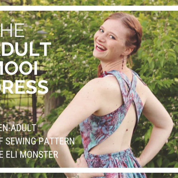 SunDress PDF naaipatroon, de mooie jurk maat tiener-missers