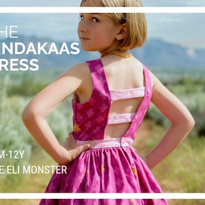 Child Dress PDF Sewing Pattern, The Pindakaas Dress Sized 18mo to 12y