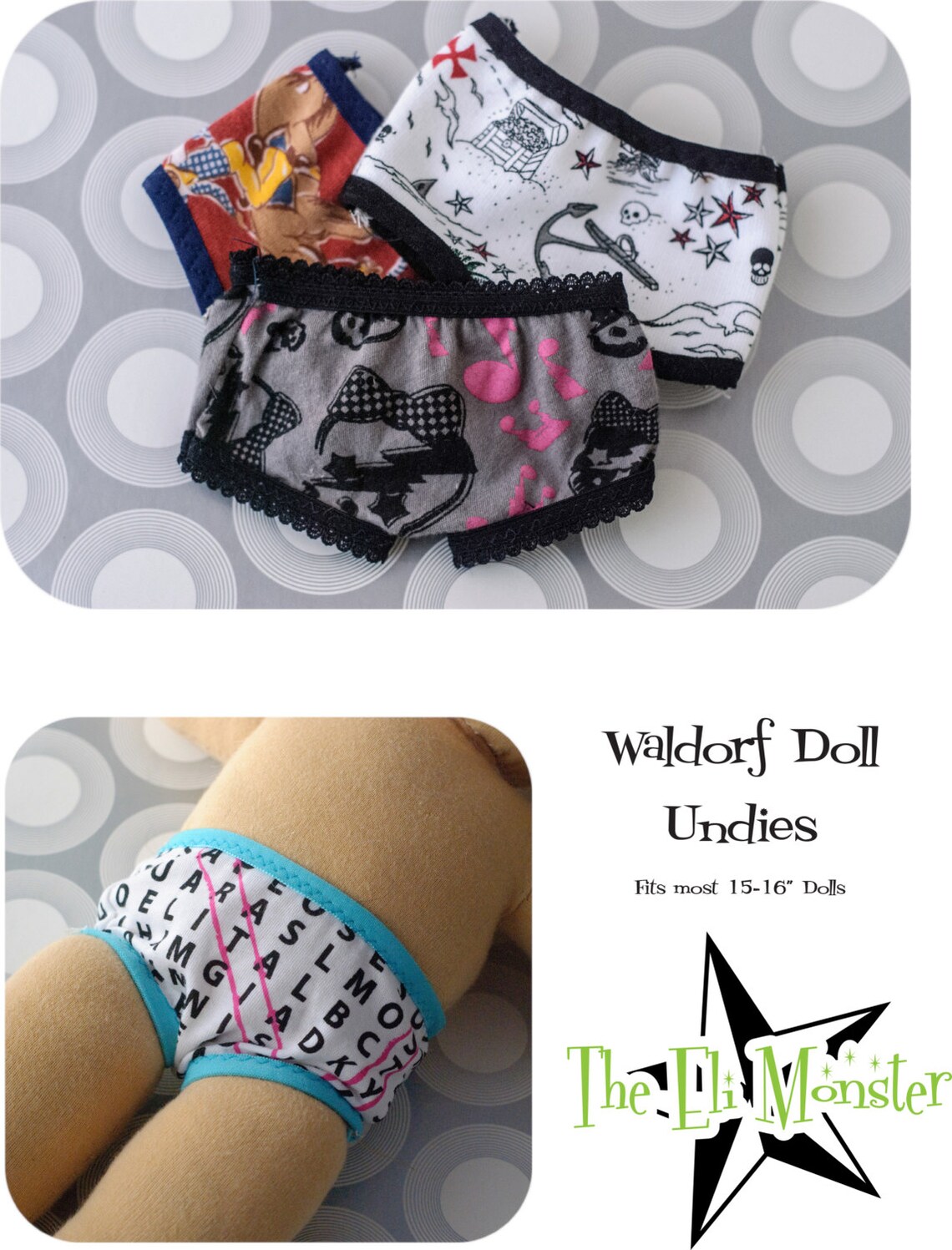 Doll Underwear PDF Sewing Pattern Waldorf Doll Undies Etsy