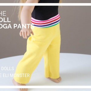 PDF Sewing Pattern 18&quot; Doll Yoga Pants or Leggings with Fold Over Waist