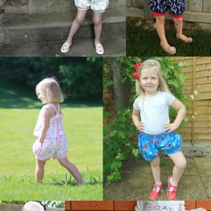 Bubbla Shorts PDF Sewing Pattern, NB-12Y, girl shorts pattern, child shorts pattern, bubble shorts, girl pdf, sewing patterns, sewing image 6