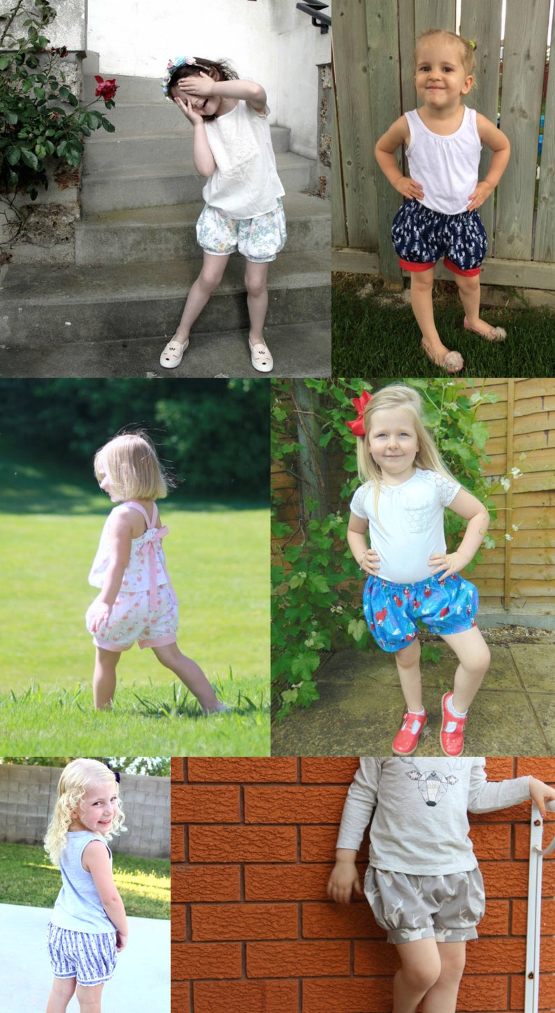 Bubbla Shorts PDF Sewing Pattern, NB-12Y, girl shorts pattern, child shorts pattern, bubble shorts, girl pdf, sewing patterns, sewing image 6