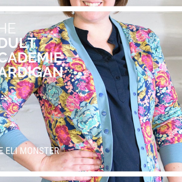 Teen/Misses Cardigan Sewing Pattern - The Academie Cardigan