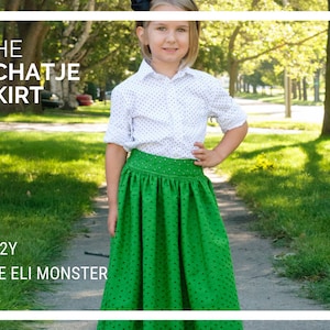 Maxi, Midi and Knee Length Skirt Sewing Pattern, The Schatje Skirt, 1Y to 12Y