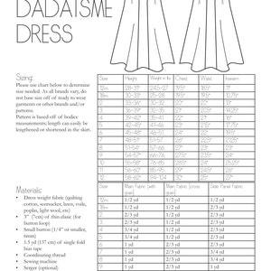 Child Party Dress PDF Sewing Pattern, The Dadaïsme Dress Sized 12m-12y image 2