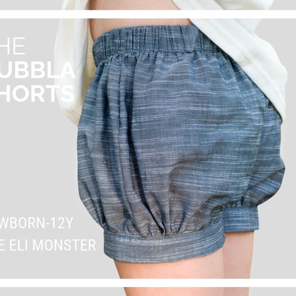 The Bubbla Shorts PDF Sewing Pattern, NB-12Y