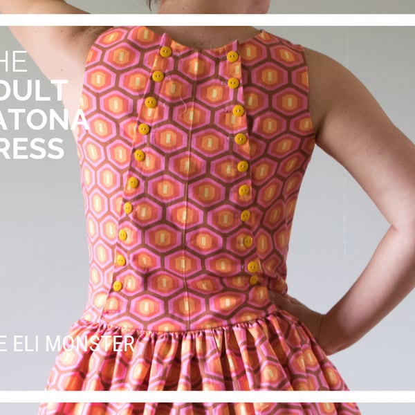 Adult and Teen Dress PDF Sewing Pattern, The Latona Dress, Summer Sun Dress