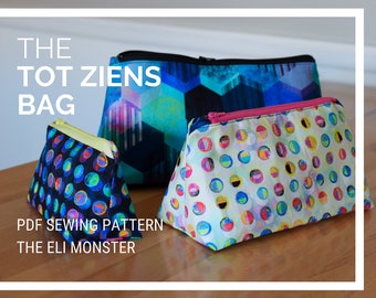 Dopp Kit Toiletry Bag Sewing Pattern, The Tot Ziens Bag