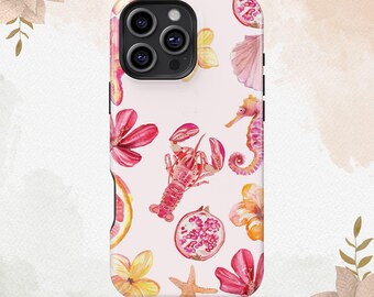 Seashell Collage Phone Case | iPhone 16 15 14 13 12 11 8 7 Plus Pro Max MagSafe Case | Galaxy S24 S23 S22 S21 Plus Ultra Phone Case
