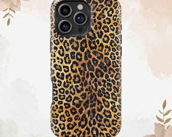 Leopard Print Phone Case Trendy Animal For iPhone 16 15 14 13 12 11 Plus Pro Max Tough MagSafe Phone Case Galaxy S24 S23 S22 S21 Ultra Case