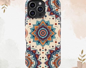 Bohemian Flowers For iPhone 16 15 14 13 12 11 XS XR 8 7 Plus Pro Max Tough MagSafe Case Samsung S25 S24 S23 S22 S21 S20 Plus Ultra Cover