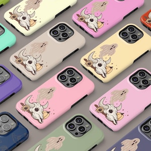 Phone Case Color Can Be Customized Western Bull Head Themed Phone Case | iPhone 16 15 14 13 12 Pro Max MagSafe Case | Galaxy S24 Plus Case