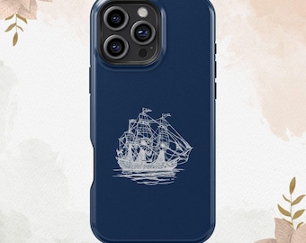 Sailing Sailboat Coastal OceanGoing Ships Gifts Ocean Lovers For iPhone 16 15 14 13 12 11 Plus Pro Max MagSafe Galaxy S25 S24 S23 Ultra Case