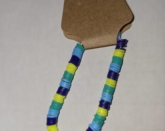 Pulsera de cuentas Heishi con cara sonriente