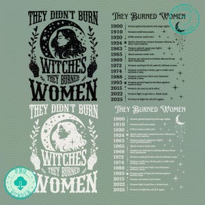 Support womens right png they didn't burn png progressive activism viral png support equal rights female rage democrat trendy witchy SS037