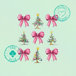 Coquette christmas tree png, Downloadable christmas designs, Christmas sublimation Trending png Retro Holidays png Holiday vibes png Girly
