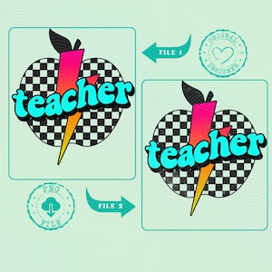 Teacher shirt png bundle, Retro Apple Teacher png, Back To School Bundle Teacher Png Bundle Custom Grade Teacher Png First Day Of School Png