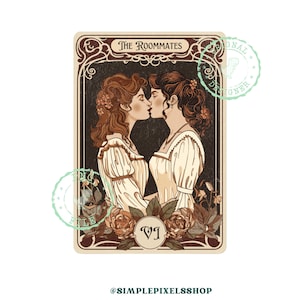 Carte de tarot de la fierté lesbienne png, et elles étaient colocataires png, les historiens appelleraient png, petite amie lesbienne png, valentines, lgbtq pride queer