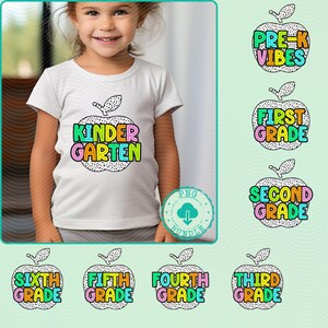 Retro Apple Teacher png, Teacher shirt png bundle, Back To School Bundle Teacher Png Bundle Custom Grade Teacher Png First Day Of School Png