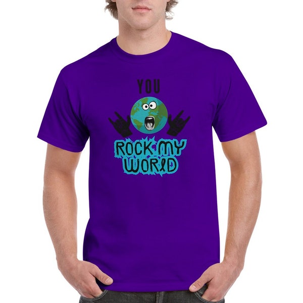You rock my world T-Shirt für Herren, Rock n Roll-T-Shirt, Musikliebhaber-Shirt, Rock-T-Shirt, Rock & Roll-Shirt-Geschenkidee