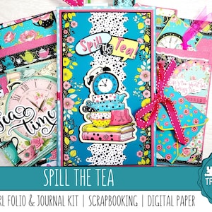 CUÉNTAME: Kit de folio y diario de Gossip Girl, manualidades, adornos, papeles digitales, scrapbooking, tarjetas, descarga digital
