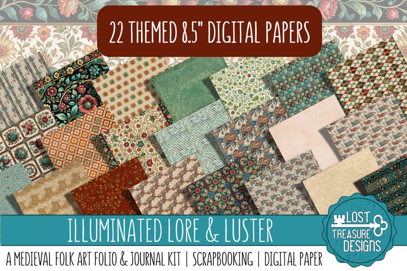 Illuminated Lore & Luster: A Medieval Folk Art Folio and Junk Journal ...