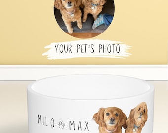 Personalisierter Haustier Foto Napf: Individueller Hunde Katzen Futternapf