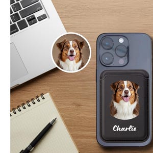 Personalisierte Hunde Foto Brieftasche, Haustier Bild Magsafe Brieftasche, Benutzerdefinierte Katze Vegan Brieftasche, Hundeliebhaber Erinnerungsgeschenk, Katzenverlust Muttertag, Hundebesitzer